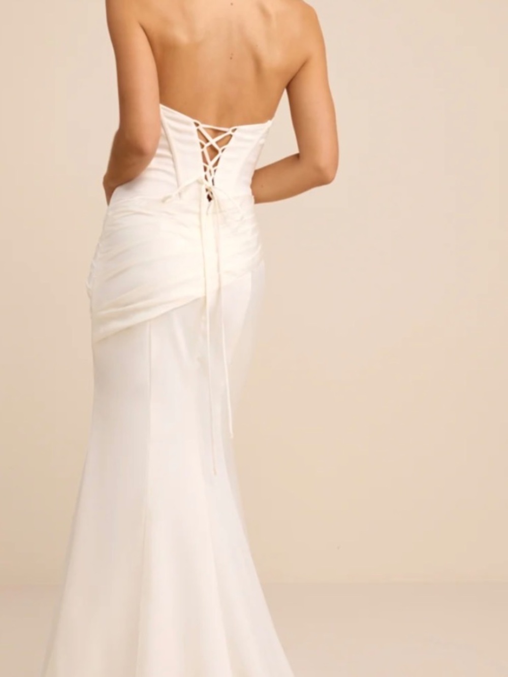 Lulus Claudette strapless bustier maxi Lg
